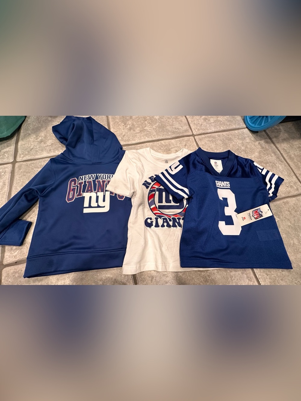 Kids NFL bundle New York Giants tops